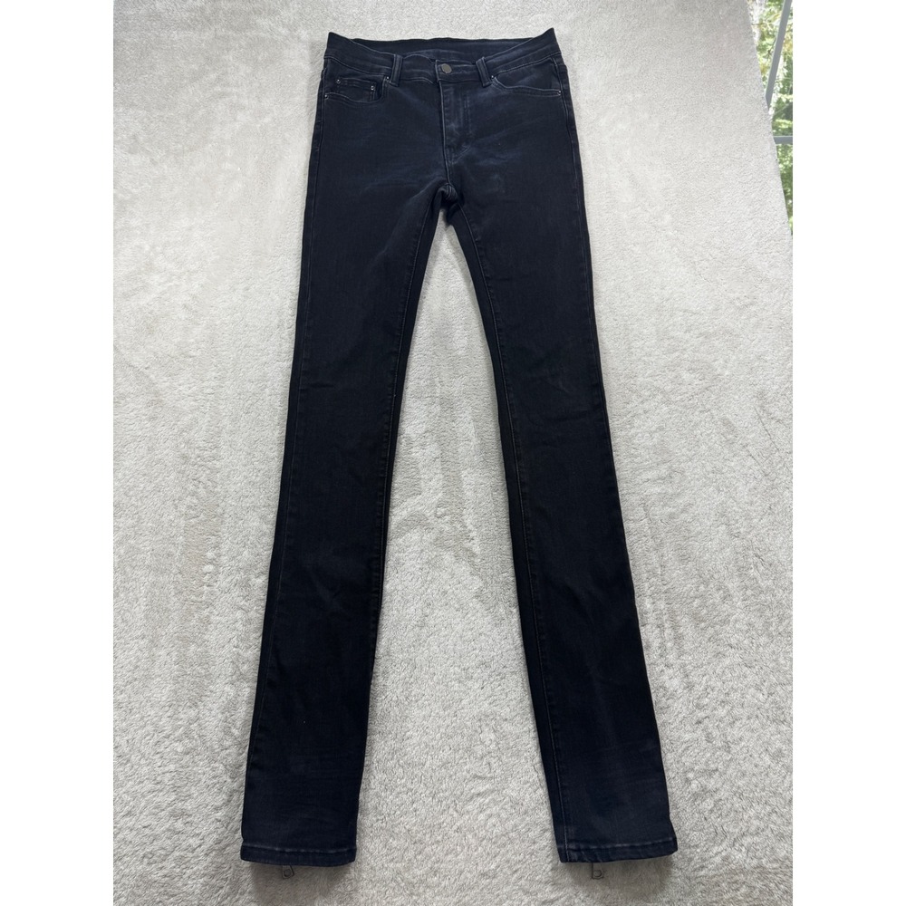 MNML Mens M1 Zipper Ankle Stretch Slim Black Denim Jeans 30 Meas: 30x37